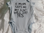 Baby Romper Aunt Yes Blue 0-3months